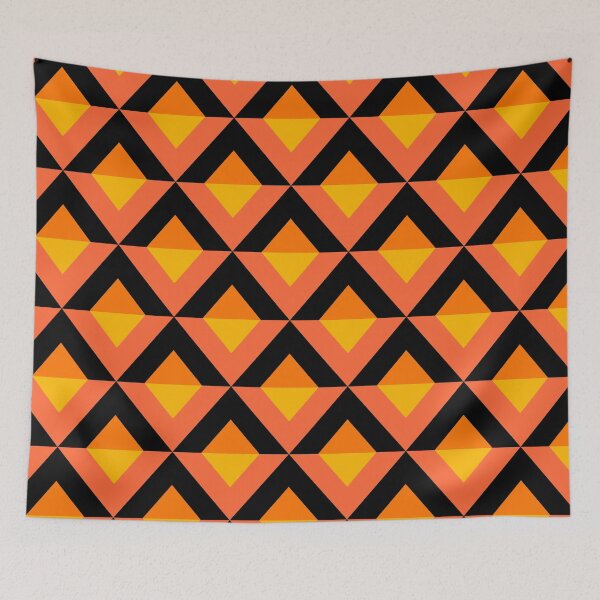 Artikelvorschau, Retro-70er-Jahre-inspiriertes geometrisches Orange und Gelb entworfen und verkauft von madtoyman.