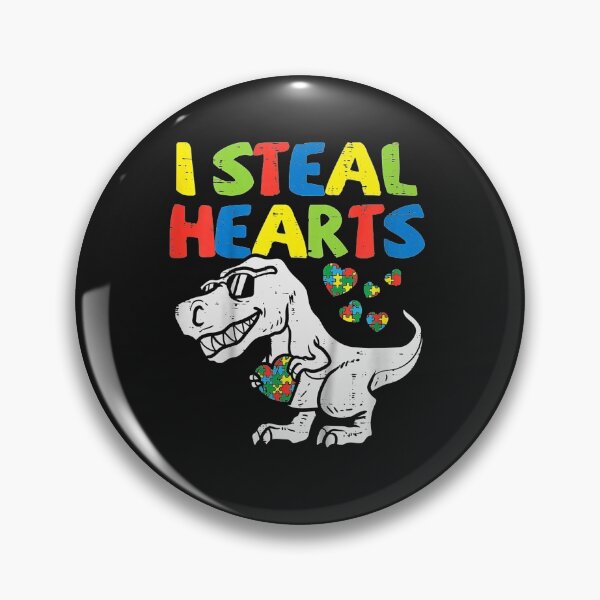 Artikelvorschau, Kids I Steal Hearts Trex Dinosaur Toddler Autism Awareness T-Shirt entworfen und verkauft von Lukifo-Paladin.