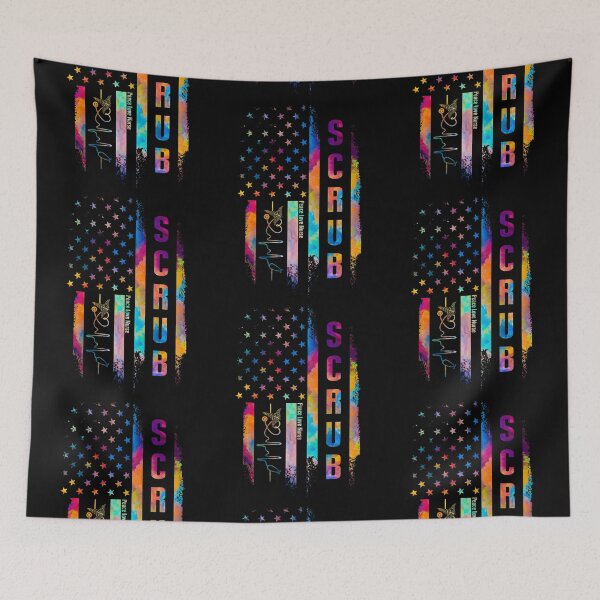 Item preview, Best Scrub Life American Flag Nursing Nursery Peace Love Nurse designed and sold by tuanitus.