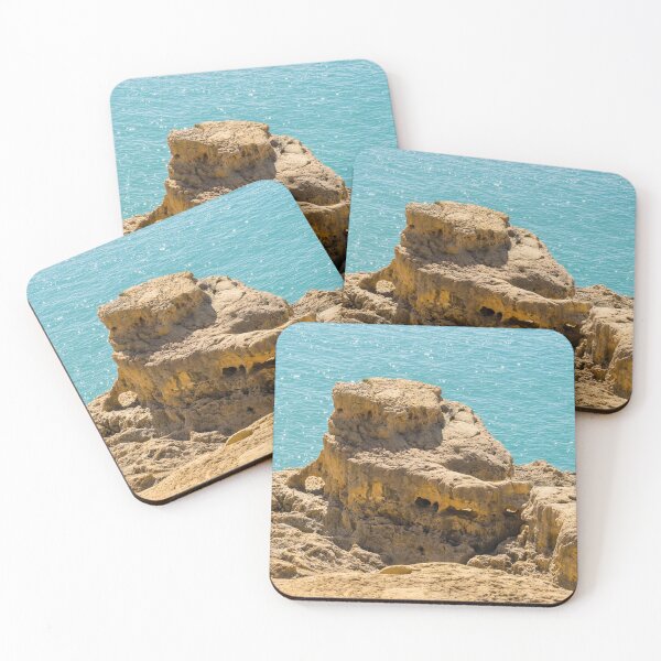Item preview, Turquoise Diamonds and Gold - Sea Sculpted Clifftop on Algarve Gold Coast in Portugal designed and sold by Georgia Mizuleva.