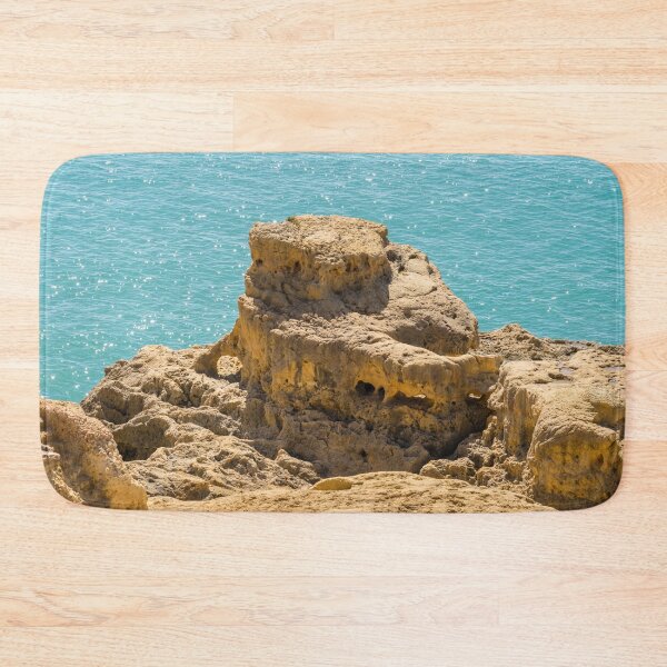 Item preview, Turquoise Diamonds and Gold - Sea Sculpted Clifftop on Algarve Gold Coast in Portugal designed and sold by Georgia Mizuleva.