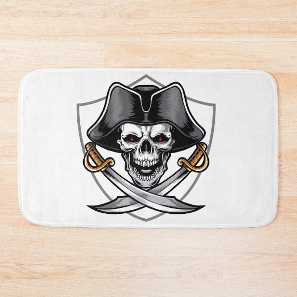 Item preview, Skull Pirate Head With Duel Sword Art designed and sold by JTS STORE.