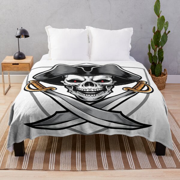 Item preview, Skull Pirate Head With Duel Sword Art designed and sold by JTS STORE.
