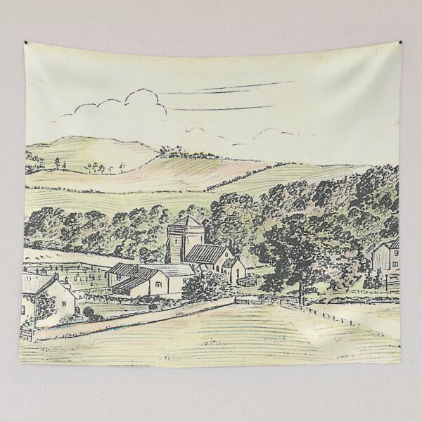 Item preview, Vintage Illustration of Hobkirk near Bonchester Bridge, Scottish Borders designed and sold by yourscotborders.