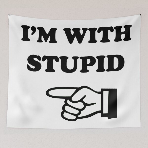 Item preview, I'm With Stupid (Left) designed and sold by BigBoyFunky.