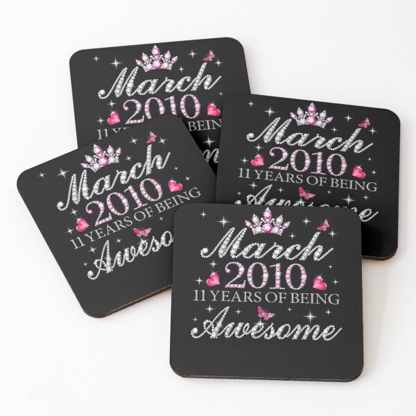 Item preview, Born In March 2010 11 Years Of Being Awesome 11th B Day  designed and sold by sariyahharry.