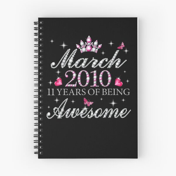 Item preview, Born In March 2010 11 Years Of Being Awesome 11th B Day  designed and sold by sariyahharry.