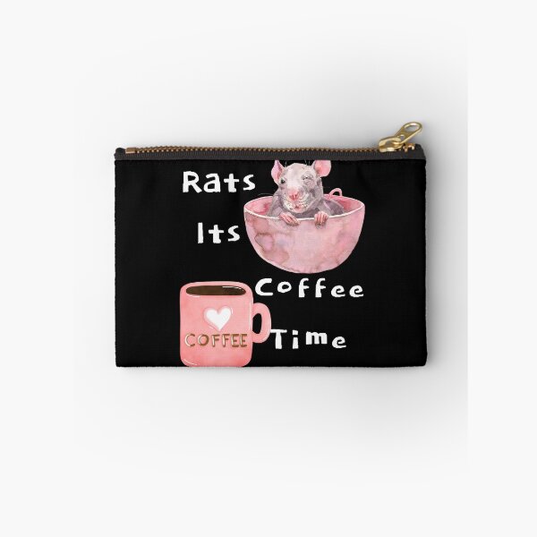 Aperçu de l'œuvre Rats Its Coffee Time Blanc créée et vendue par CreativeBel.