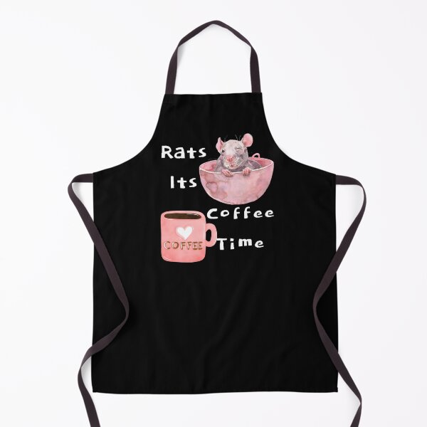 Aperçu de l'œuvre Rats Its Coffee Time Blanc créée et vendue par CreativeBel.