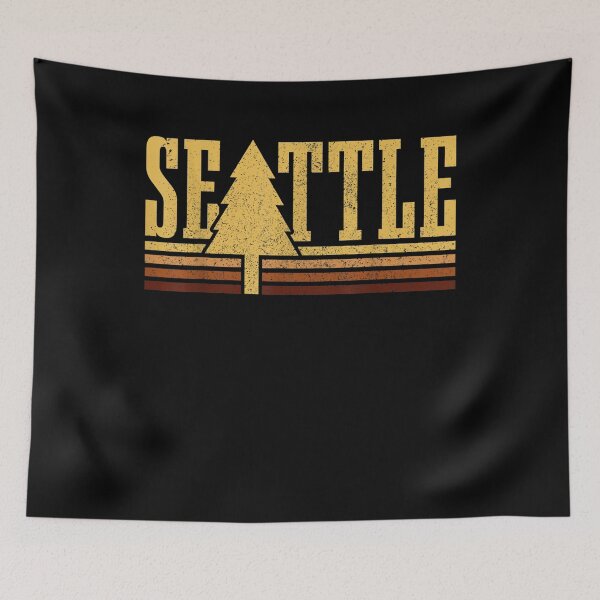 Item preview, Seattle Washington Vintage Tree State Pride Camping Hiking  designed and sold by sariyahharry.