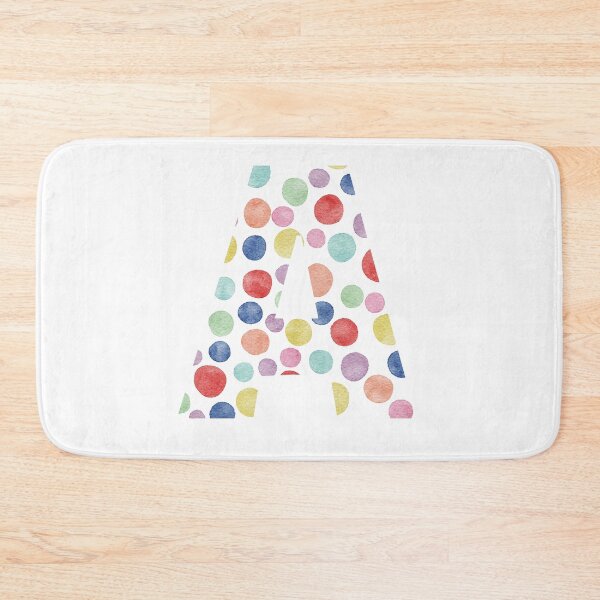 Item preview, Letter A in watercolour polka dot pattern designed and sold by SJAPhoto.