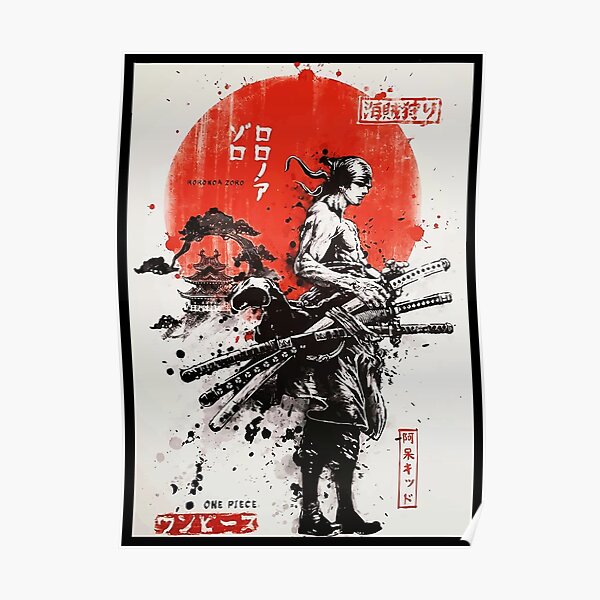roronoa zoro one cartoon Poster