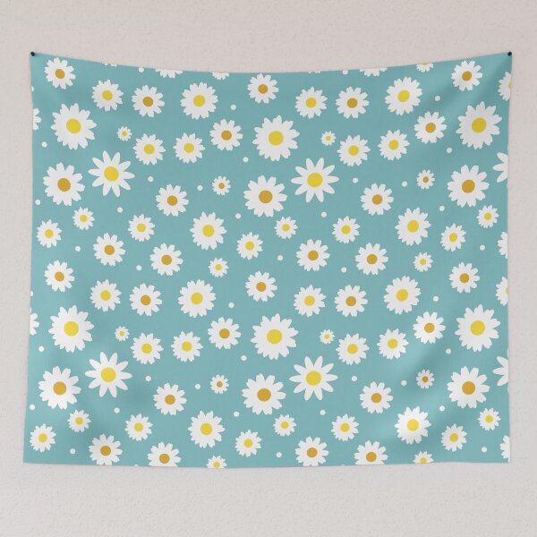 Item preview, Floral Summer Daisies Pattern On Green designed and sold by Hixon House.