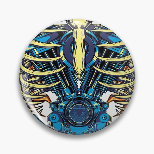 Item preview, Twin Engine With Flaming Skeleton Art designed and sold by JTS STORE.