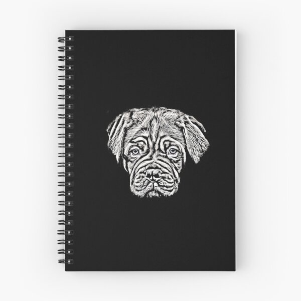 Artikelvorschau, Süße Dogge Welpen Illustration Schwarz weiß entworfen und verkauft von Kalli-design.