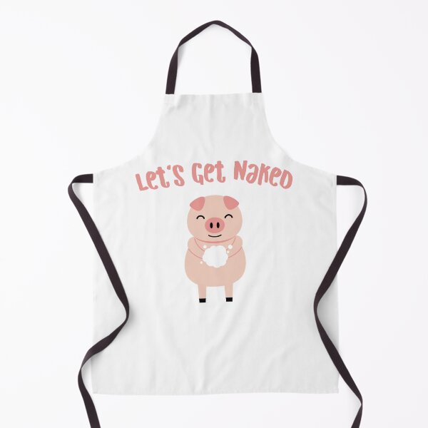 Item preview, Let's Get Naked Cute Pig in Bathroom Funny Quote designed and sold by SoccaTamam.