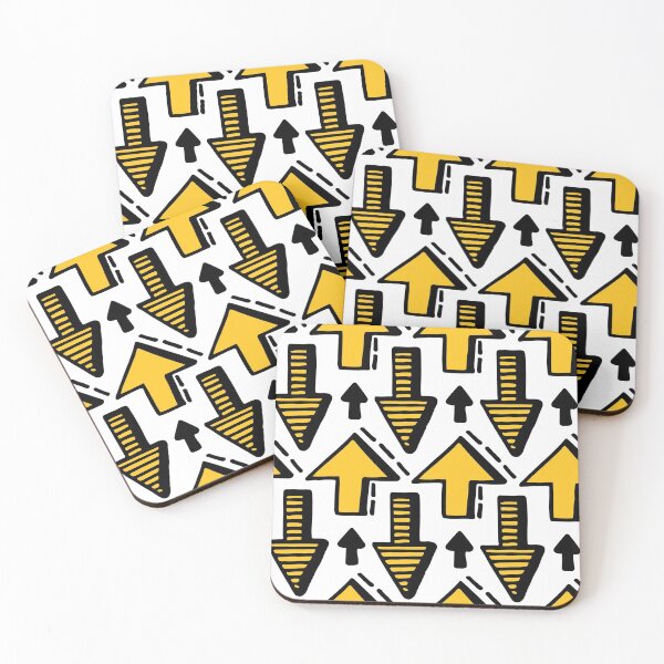 Item preview, Pattern of cool black and yellow arrows designed and sold by parkinsmack.