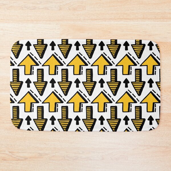 Item preview, Pattern of cool black and yellow arrows designed and sold by parkinsmack.