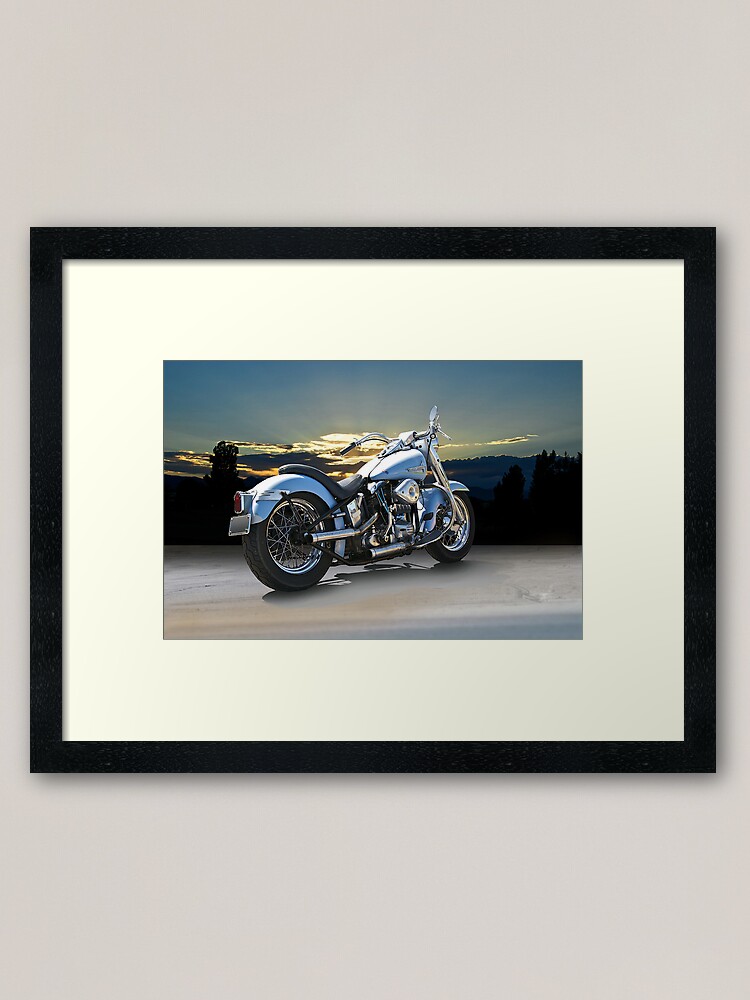 "1964 HarleyDavidson FLHP DuoGlide" Framed Art Print for Sale by