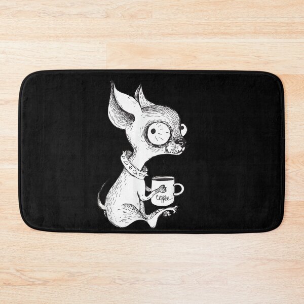 Item preview, Angry Chihuahua sitting with coffee designed and sold by Unique-Tees.