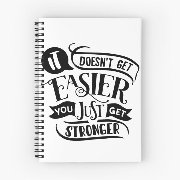 Item preview, It Never Gets Easier You Just Get Stronger, motivational quotes designed and sold by ArtDeziGn.