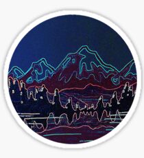 Neon Mountains Sticker
