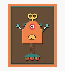 Cute Retro Robot Toy Photographic Print