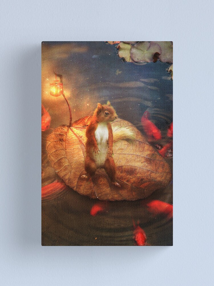 Alternate view of Columbus the Squirrel Canvas Print