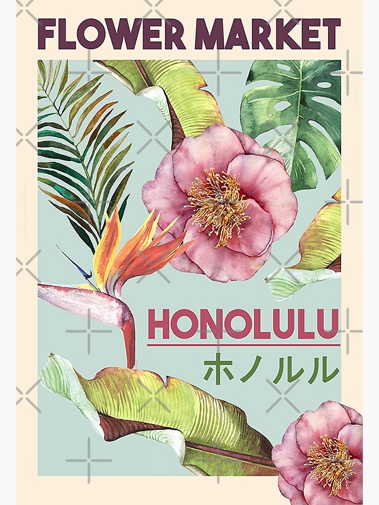 "Flower Market Honolulu" Poster for Sale by jessikakalb Redbubble