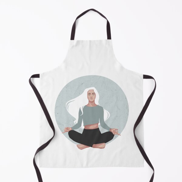 Item preview, Blue Yoga Girl Pose - Open Your Heart Namaste - Spiritual Mindful Asana - Illustration by MadliArt designed and sold by MadliArt.