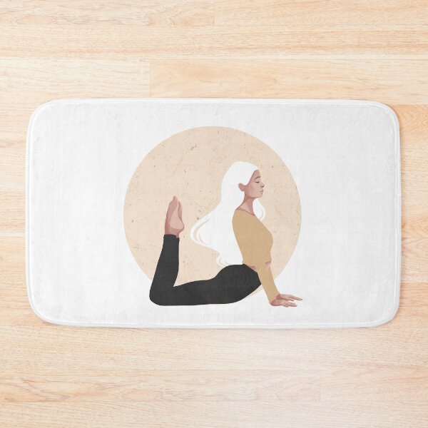 Item preview, Yellow Yoga Girl Pose - Open Your Heart Namaste - Spiritual Mindful Asana - Illustration by MadliArt designed and sold by MadliArt.