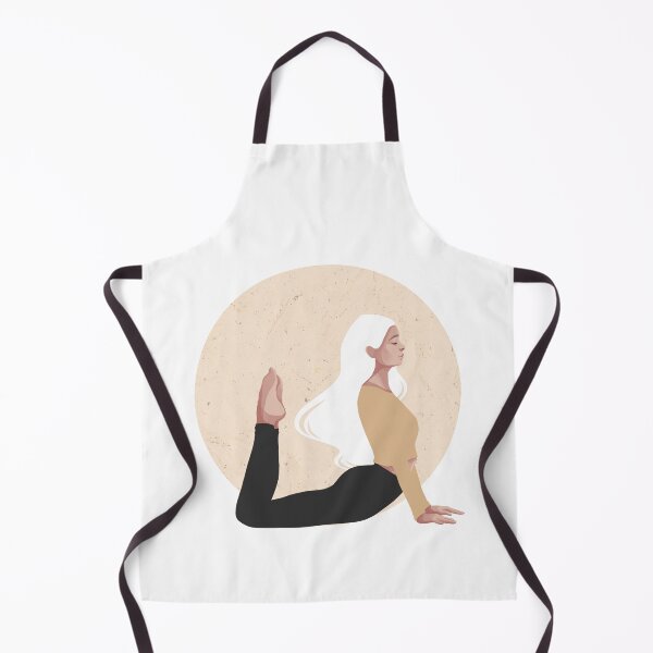 Item preview, Yellow Yoga Girl Pose - Open Your Heart Namaste - Spiritual Mindful Asana - Illustration by MadliArt designed and sold by MadliArt.