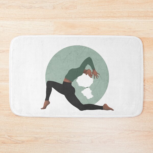 Item preview, Green Yoga Girl Pose - Open Your Heart Namaste - Spiritual Mindful Asana - Illustration by MadliArt designed and sold by MadliArt.