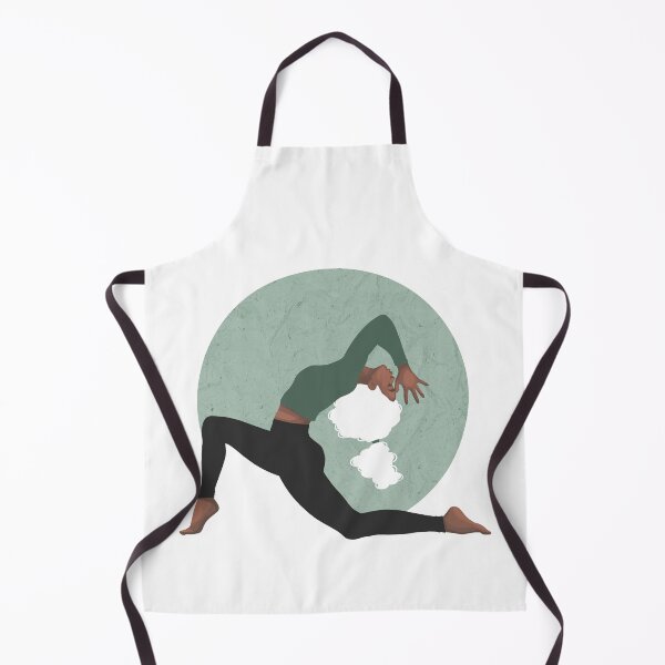 Item preview, Green Yoga Girl Pose - Open Your Heart Namaste - Spiritual Mindful Asana - Illustration by MadliArt designed and sold by MadliArt.