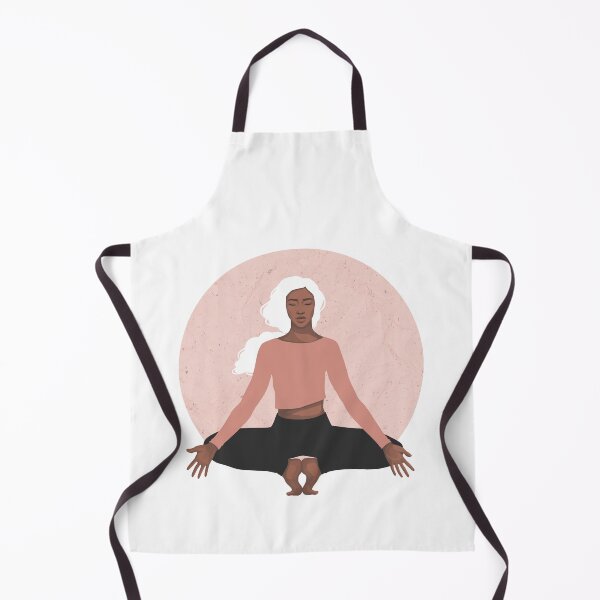 Item preview, Orange Yoga Girl Pose - Open Your Heart Namaste - Spiritual Mindful Asana - Illustration by MadliArt designed and sold by MadliArt.