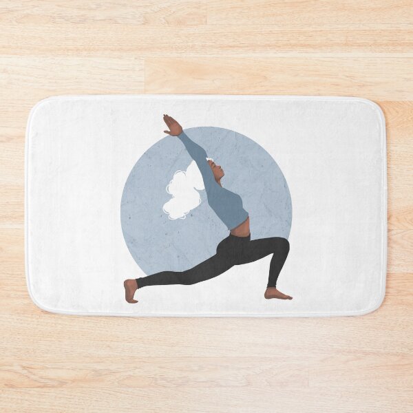 Item preview, Blue Yoga Girl Pose - Open Your Heart Namaste - Spiritual Mindful Asana - Illustration by MadliArt designed and sold by MadliArt.