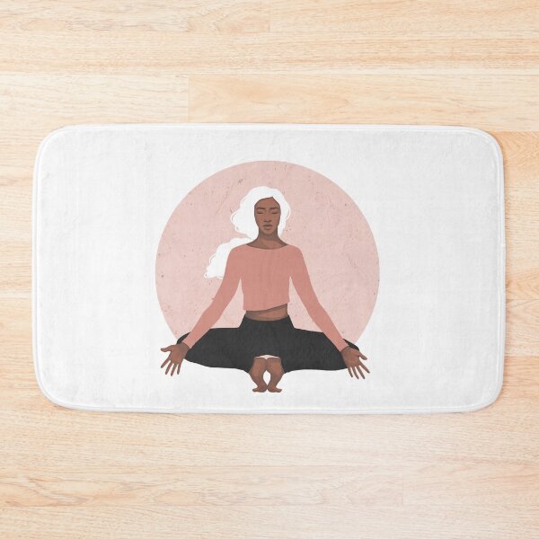 Item preview, Orange Yoga Girl Pose - Open Your Heart Namaste - Spiritual Mindful Asana - Illustration by MadliArt designed and sold by MadliArt.
