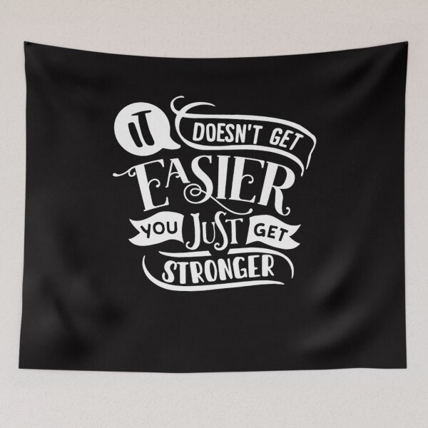 Item preview, It Never Gets Easier You Just Get Stronger, motivational quotes designed and sold by ArtDeziGn.