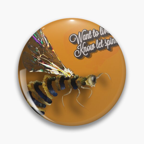 Item preview,  Bee art saying orange background spiral wings designed and sold by Maria Mihailova.