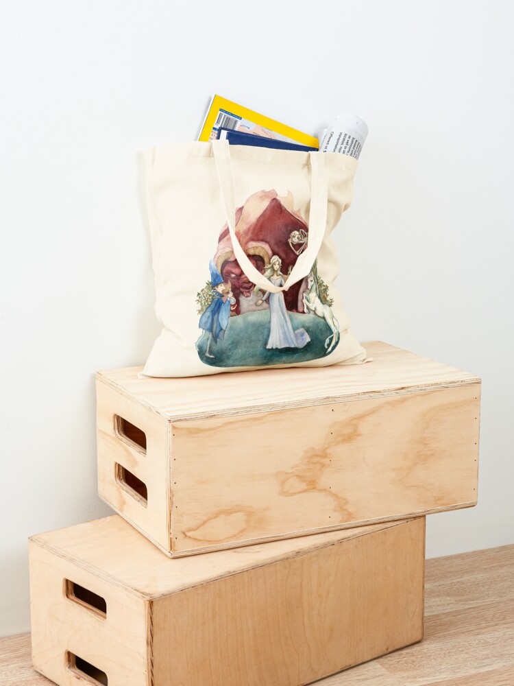 The Last Unicorn Medieval Skeleton Scene Tote Bag