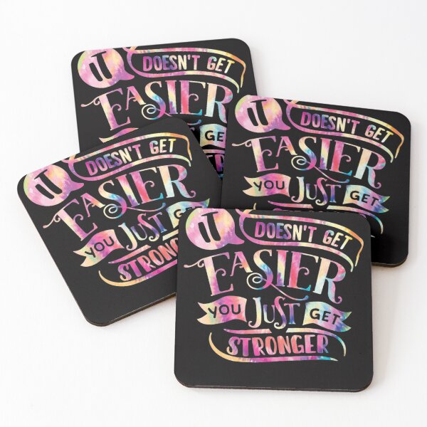 Item preview, It Never Gets Easier You Just Get Stronger, motivational quotes designed and sold by ArtDeziGn.