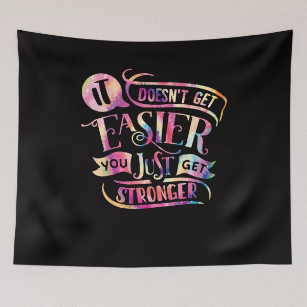Item preview, It Never Gets Easier You Just Get Stronger, motivational quotes designed and sold by ArtDeziGn.