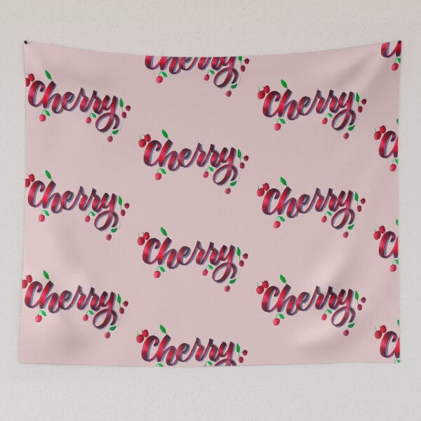 Item preview, Cherry Fruit Hand Lettering designed and sold by Trisha Banlasan.