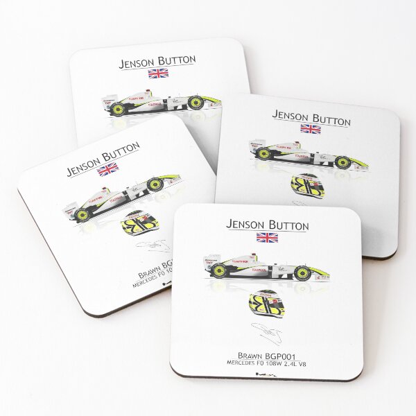 Item preview, Jenson Button - Brawn BGP001 Driver & Helmet designed and sold by JageOwen.
