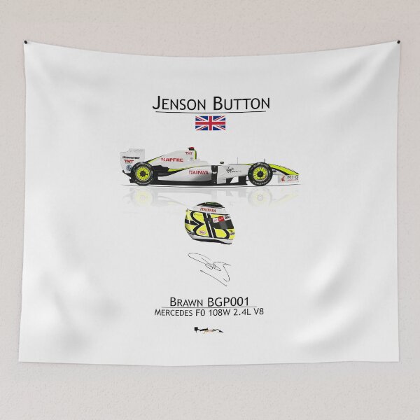 Item preview, Jenson Button - Brawn BGP001 Driver & Helmet designed and sold by JageOwen.