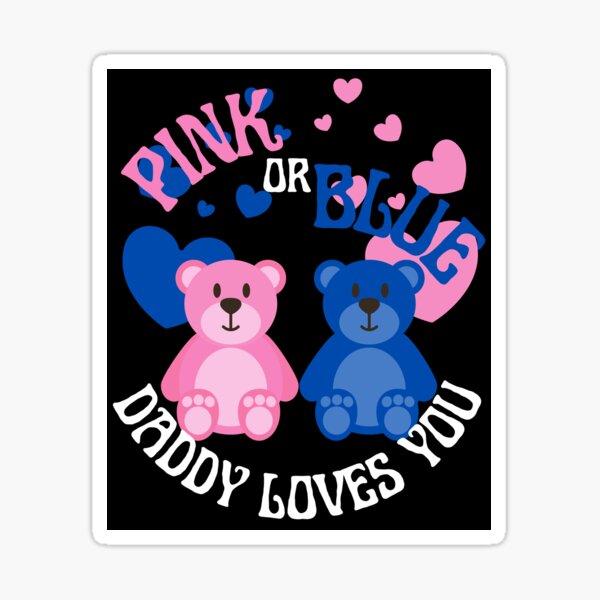 Gender Reveal Ideas Fishe Or Fishe Daddy Loves You' Sticker