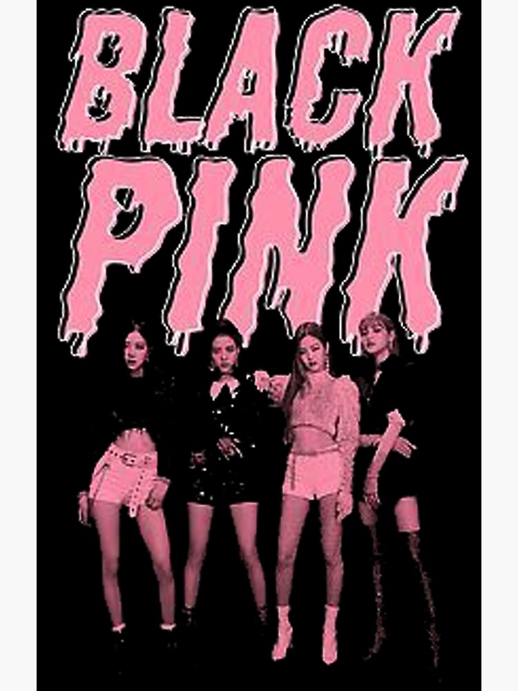 Schwarz Rosa Gruppenband Mädchen KPOP BlackPink Poster