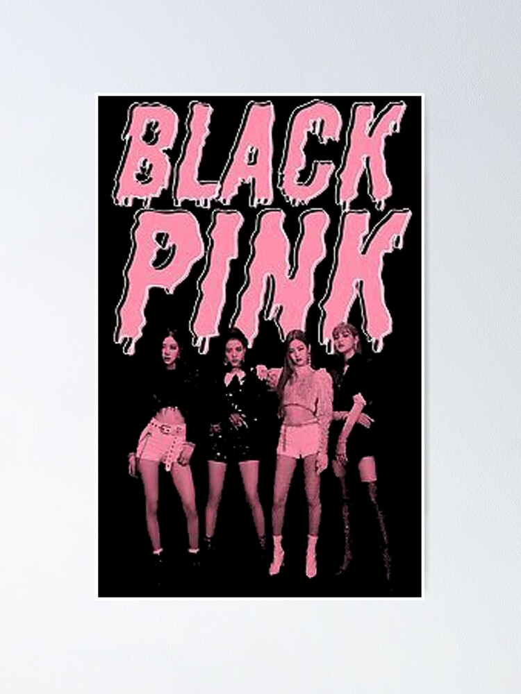 Schwarz Rosa Gruppenband Mädchen KPOP BlackPink Poster