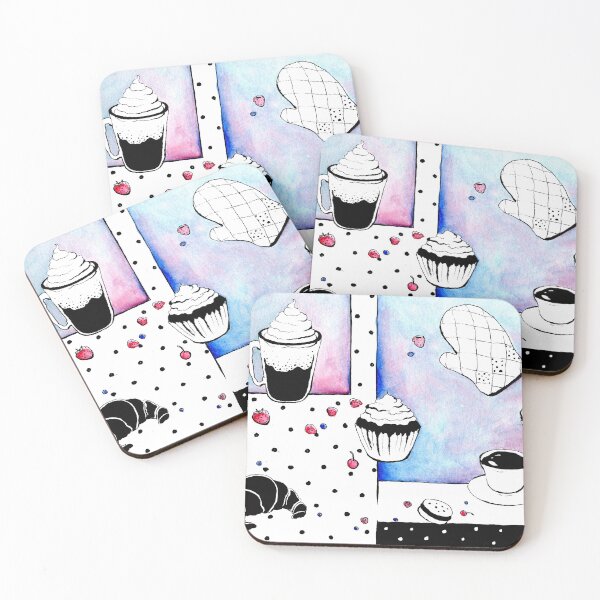 Kitchen design Coasters (Set of 4)