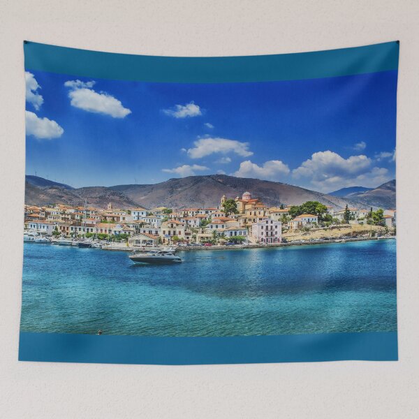 Item preview, A boat sailing in a body of water in Greece. designed and sold by Somisa028.